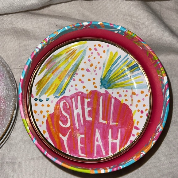 NWT Lilly Pulitzer set of 4 ceramic coasters scuba to Cuba,Shell Yea, oh shello! - Picture 5 of 8